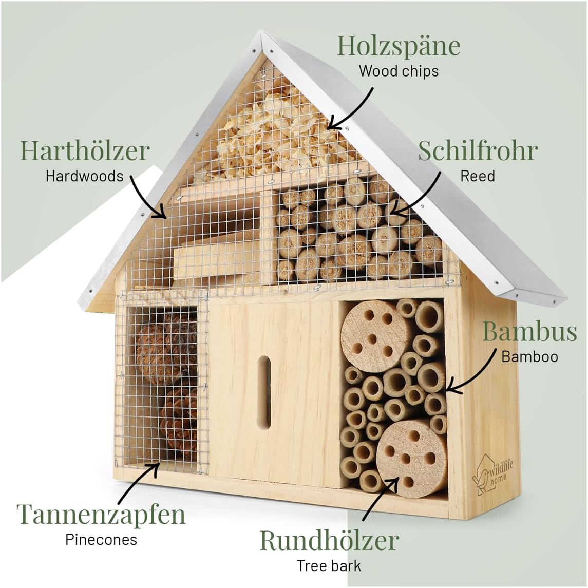 2er-Set Insektenhotel, 2 x Insektenhotel M