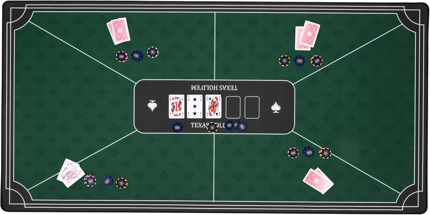Grüne Poker-Matte (118 x 59 cm), grün 120x60cm