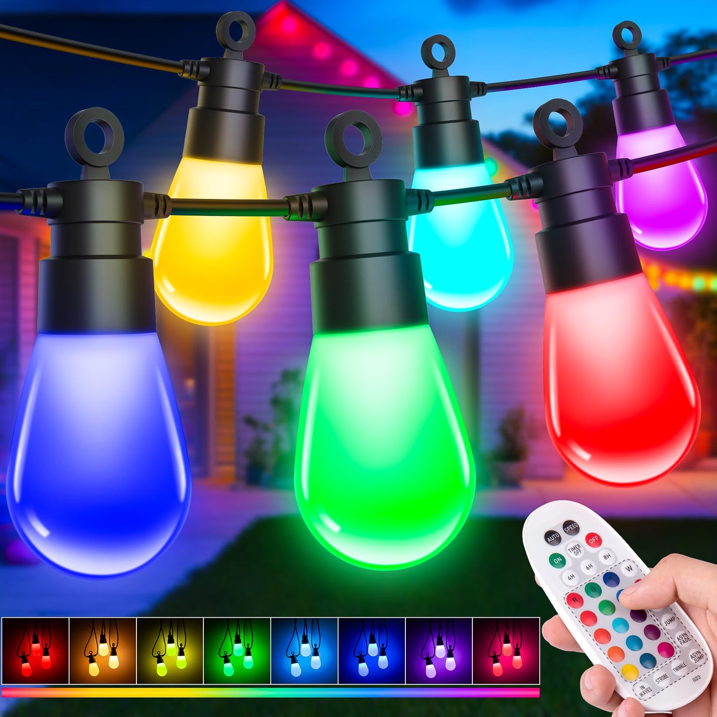 RGB LED-Lichterkette, 21 m
