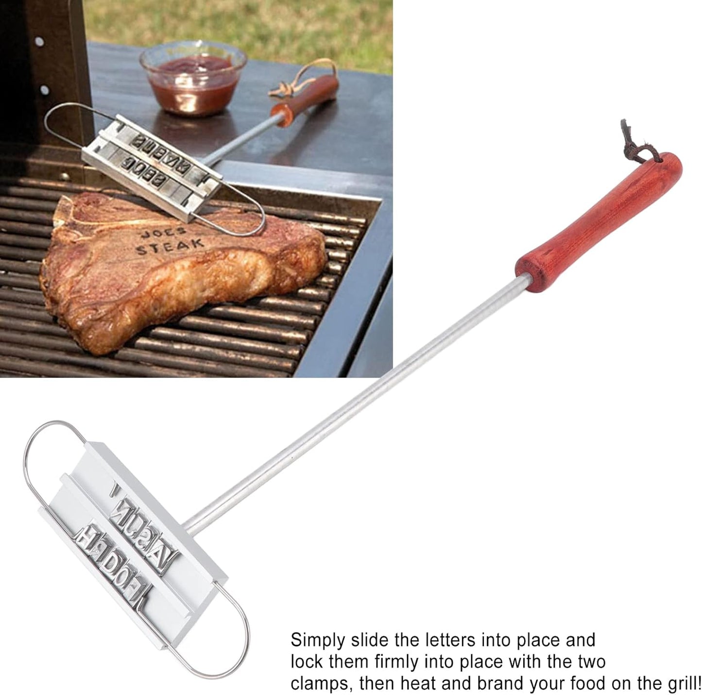 Grill-Brandeisen für Steak, tragbar