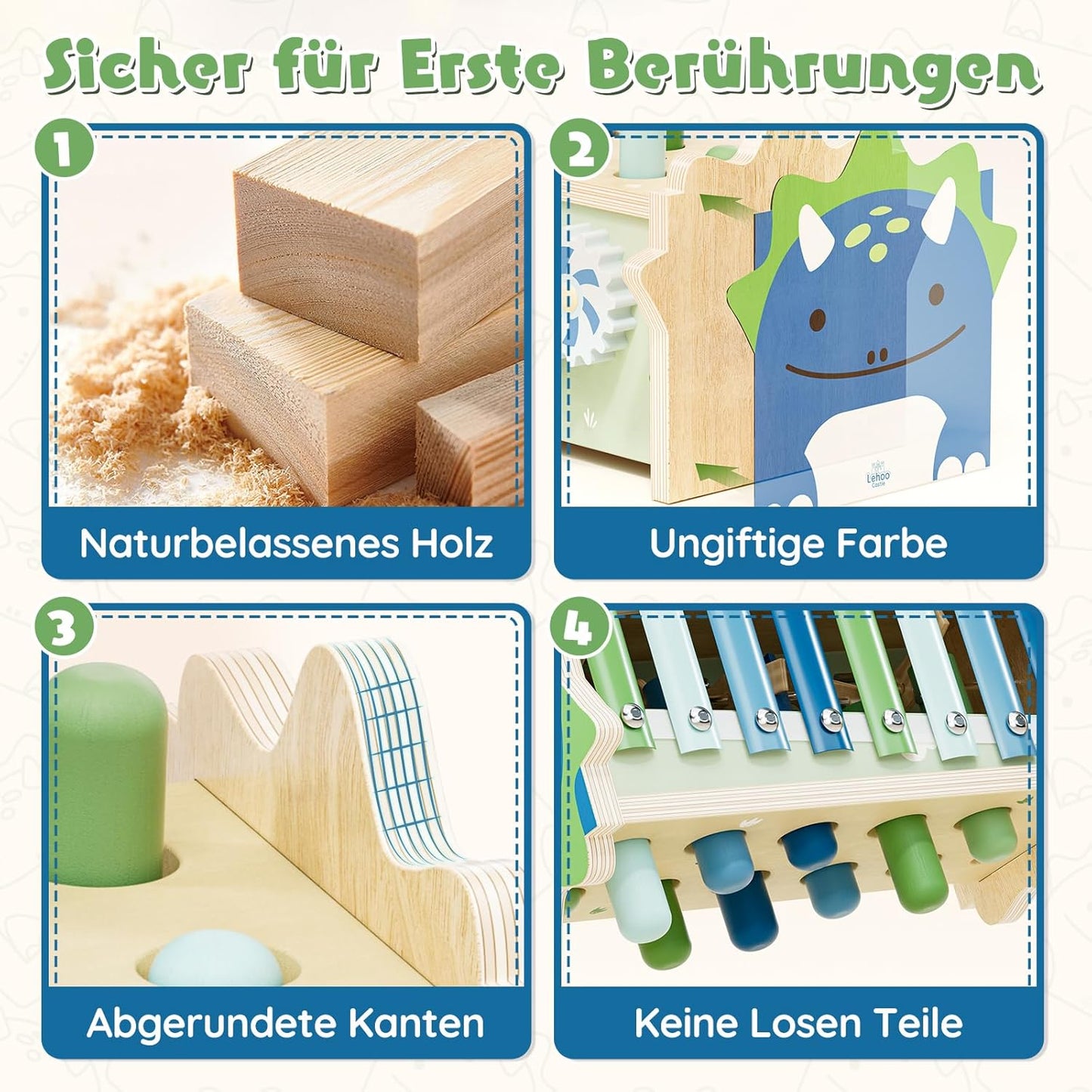 Hammerspiel mit Xylophon & Zahnrädern, Dinosaurier