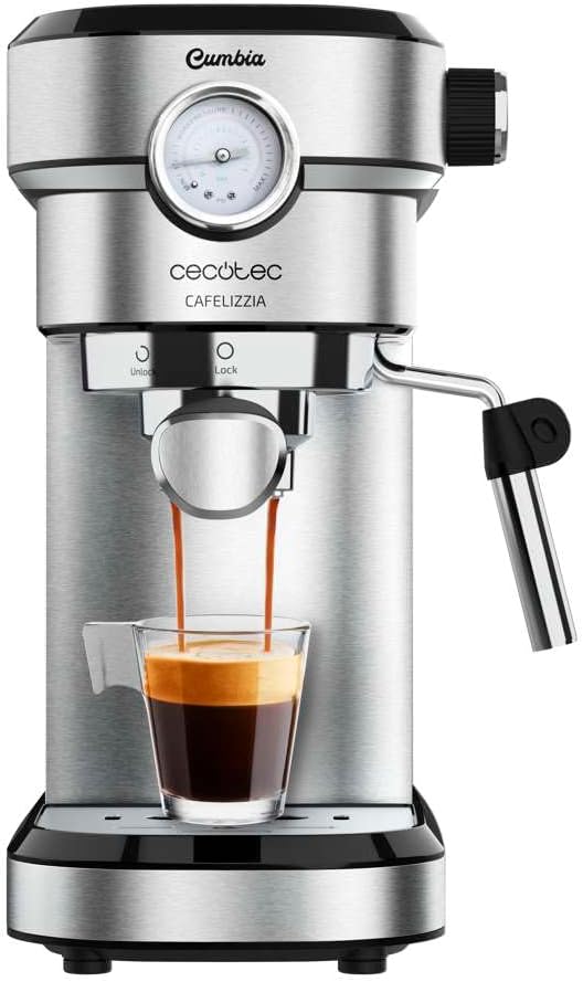 Espressomaschine Cafelizzia 790 Steel Pro, Stahl Mit Manometer