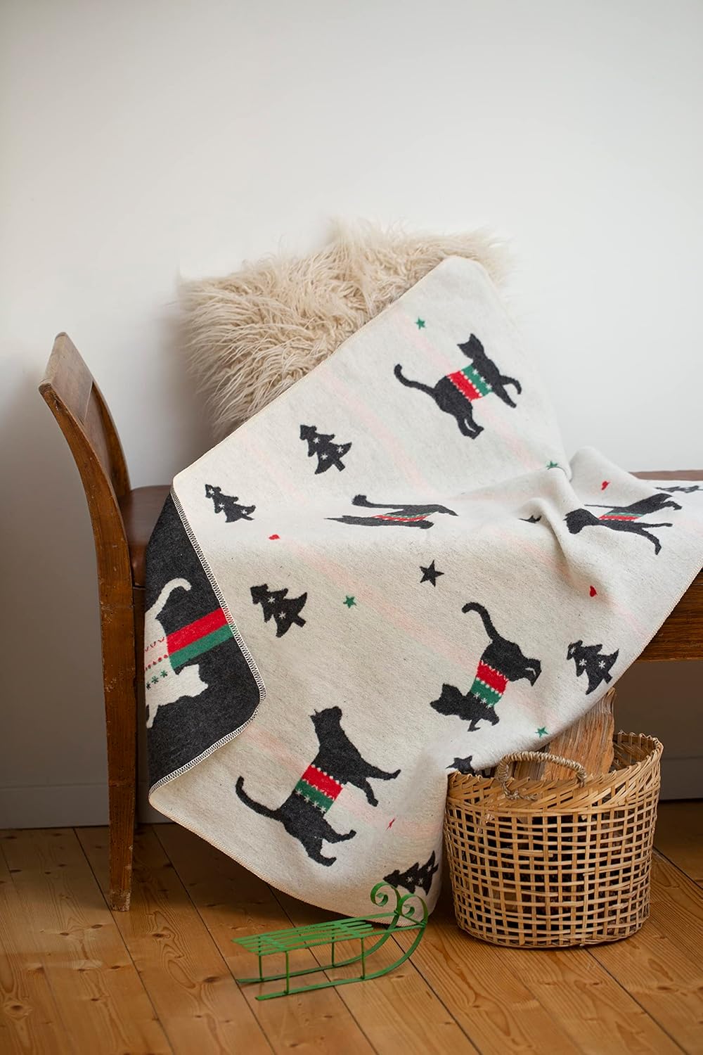 Haustierdecke 'Xmas Silhouetten Katzen'