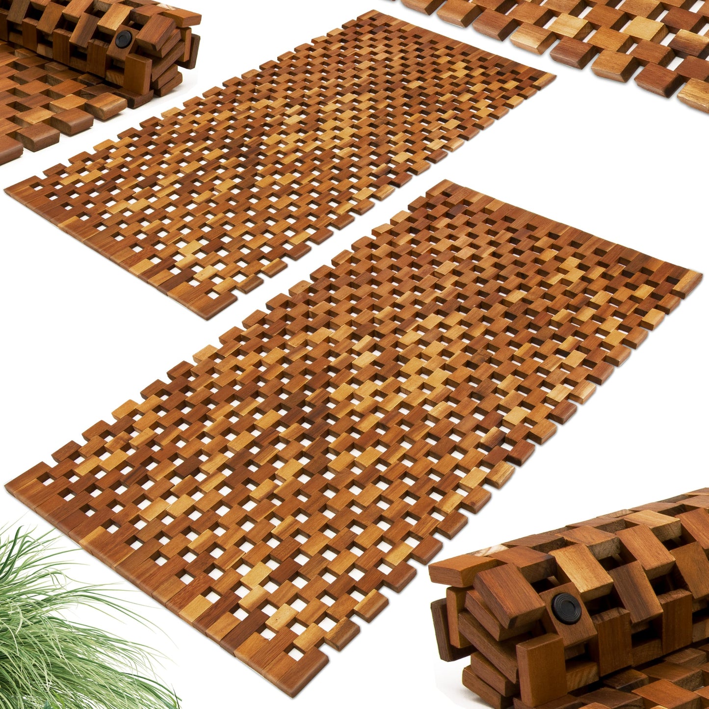 Rutschfeste Badematte (2er Set), 2 80 x 50 cm