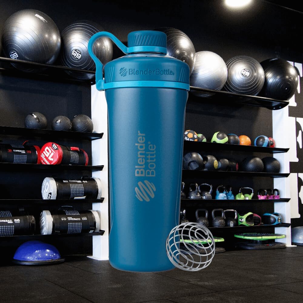 Thermoflasche mit BlenderBall, Edelstahl - 770 ml Ocean Blue