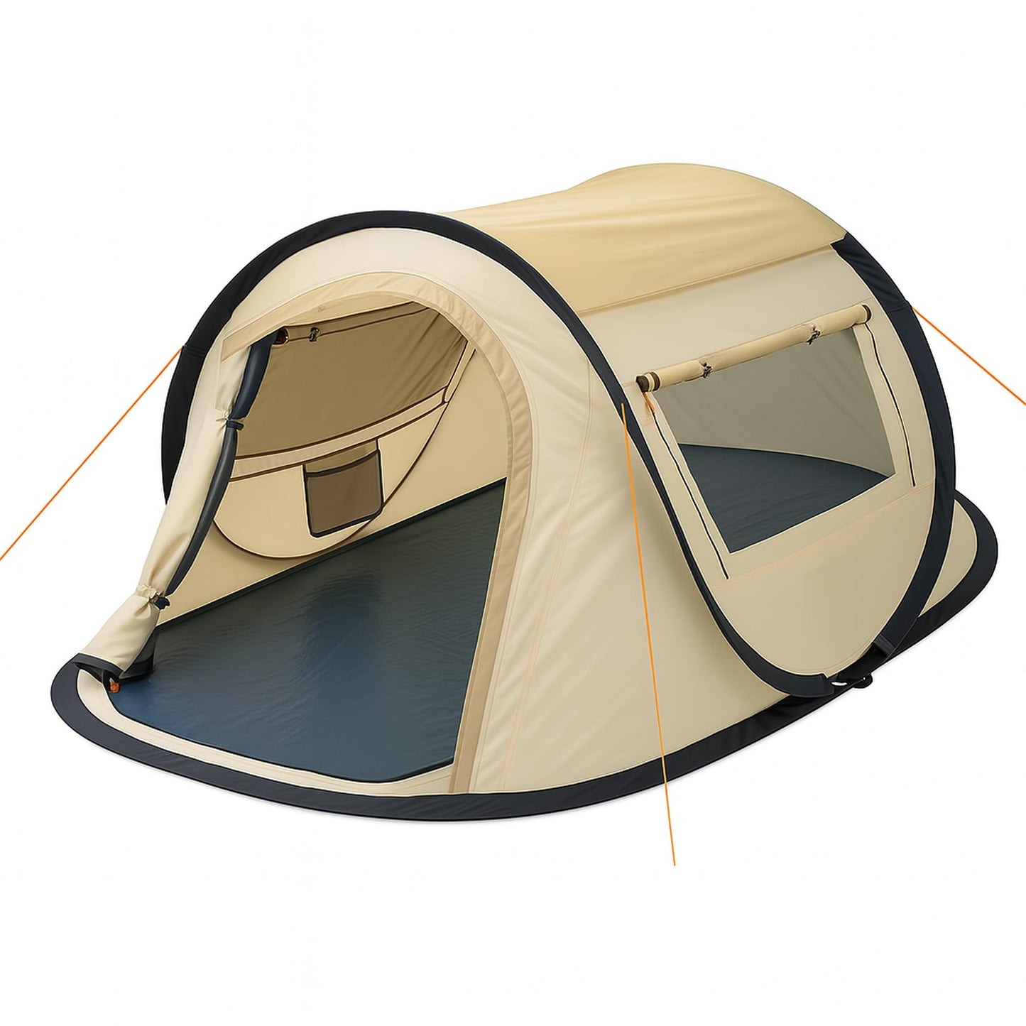 Quiki-Wurfzelt für 2 Personen, Creme / Beige