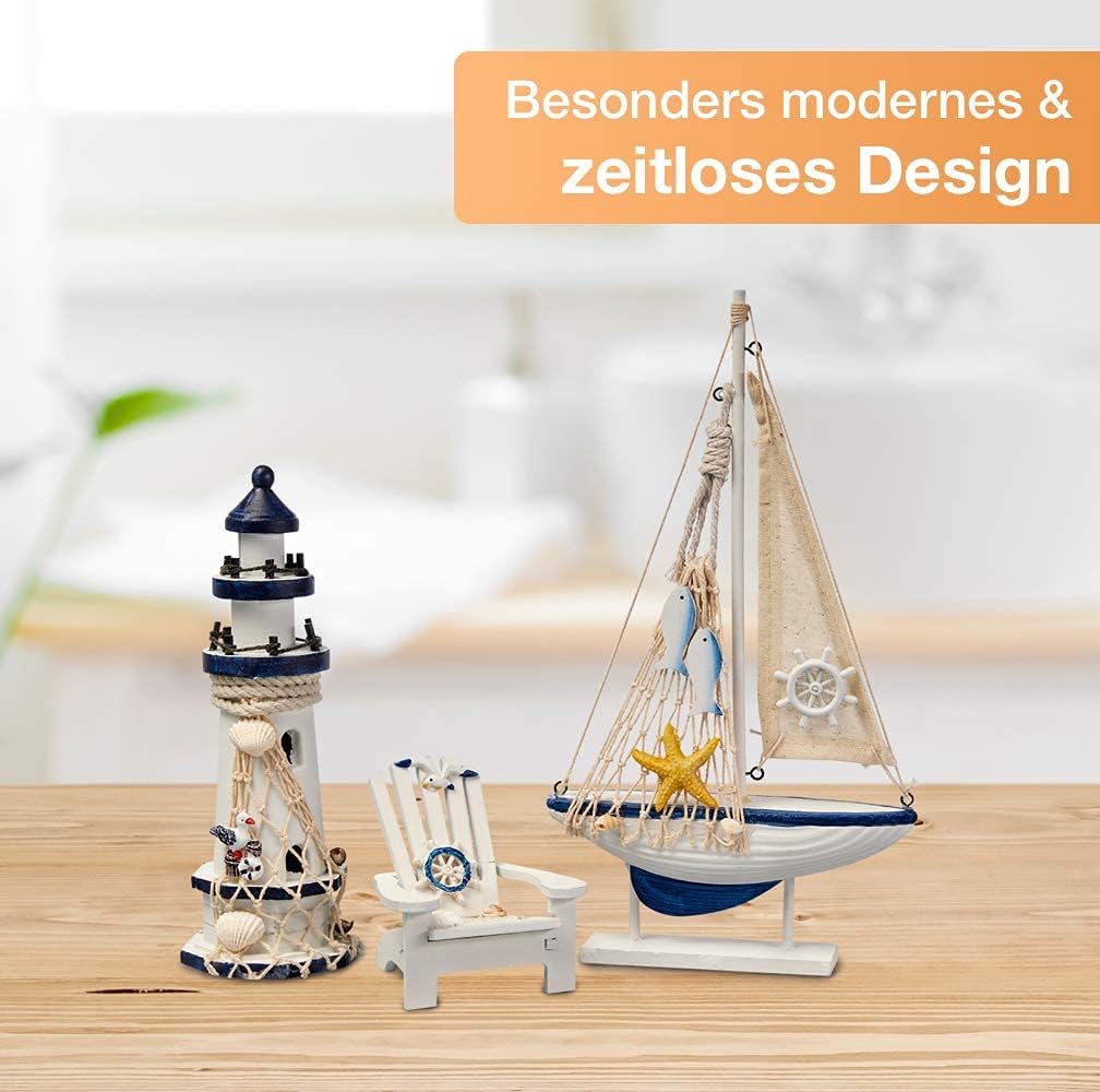 Maritime Badezimmer Deko-Set, Design 1