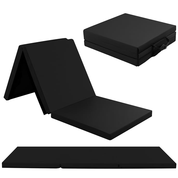 Klappbare Weichbodenmatte, rutschfest, schwarz