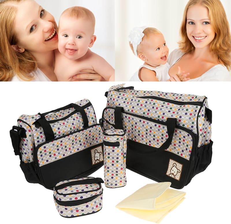 Wickeltaschen-Set, Schwarz