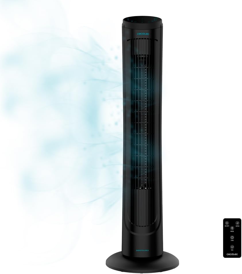 Turmventilator EnergySilence 9090 Skyline, Höhe 40" | Fernbedienung / Grauschwarz