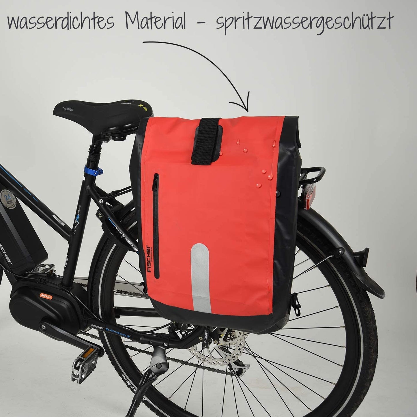 Gepäckträgertasche wasserdicht, Fahrradkorb/-tasche, Einheitsgrösse Schwarz