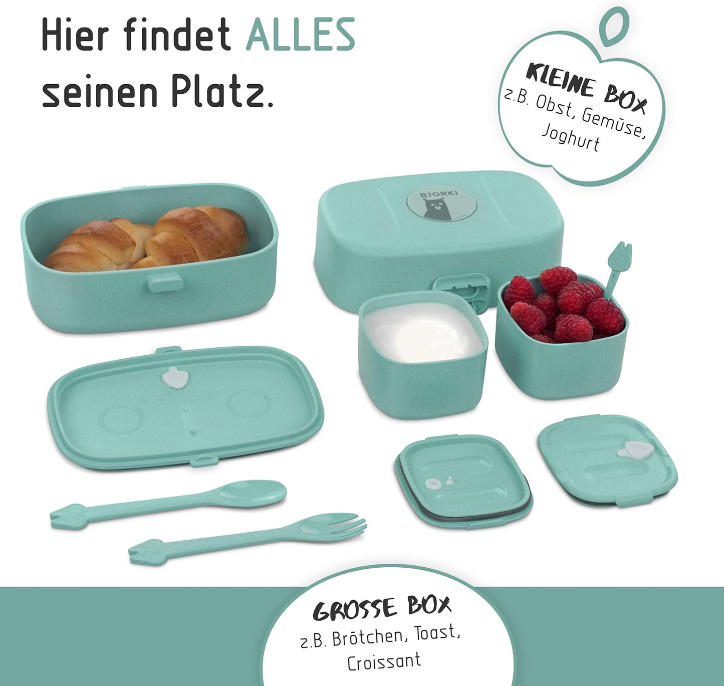 Bento Box, Pastell Blau