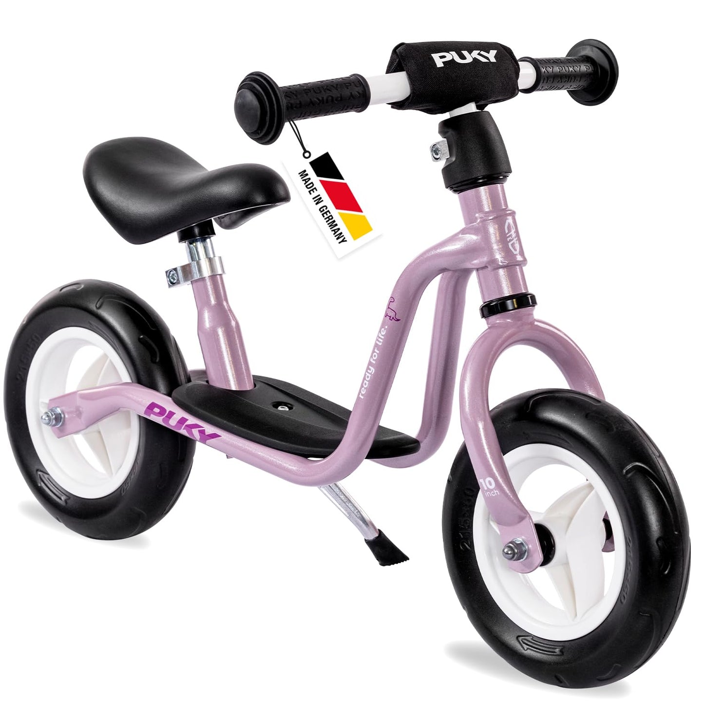 LR M Laufrad mit Trittbrett und Seitenständer, Pearl Pink + Seitenständer
