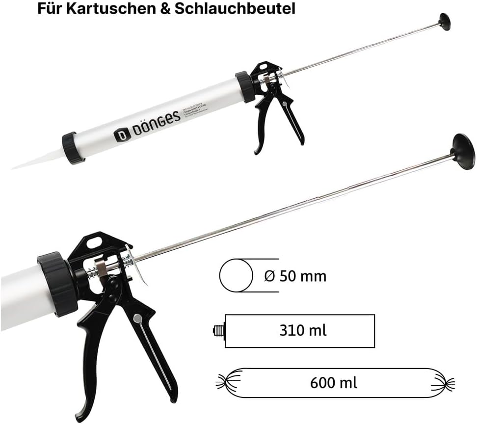 Profi Kartuschenpistole 600 ml für Schlauchbeutel & Kartuschen, 600 ml
