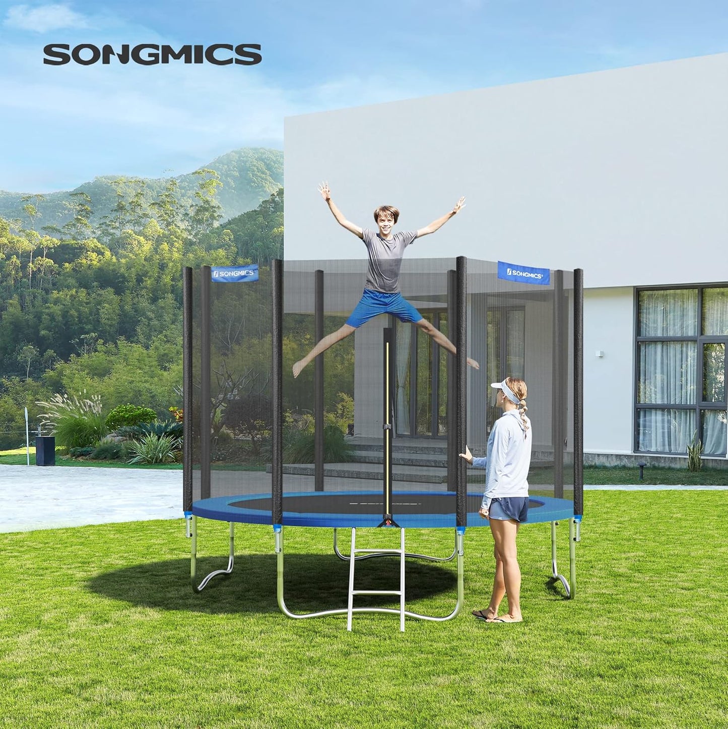Trampolin-Randabdeckung, 305 cm, 305 cm Blau
