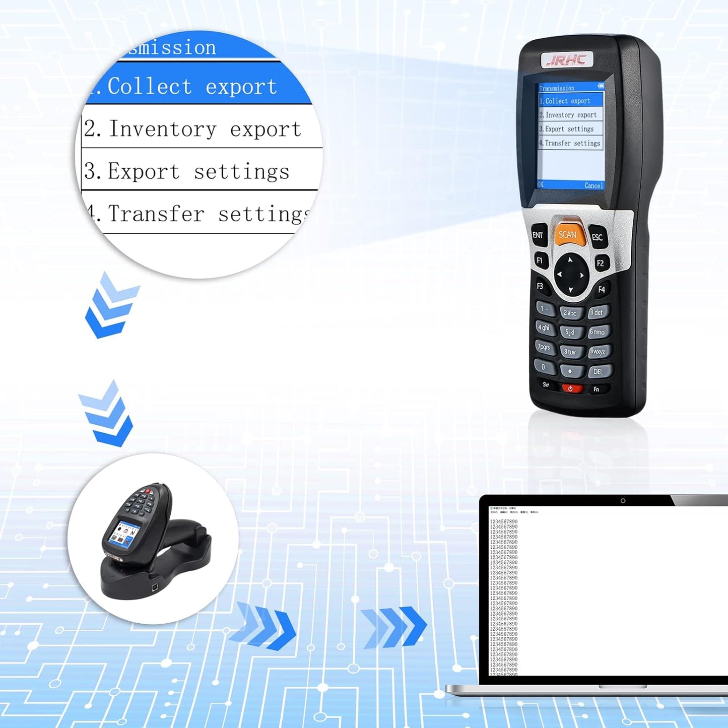 1D Barcode-Scanner S-3309 mit LCD Display