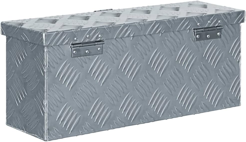 Aluminiumkiste (48.5 x 14 x 20 cm), 48.5 x 14 x 20 cm Silber