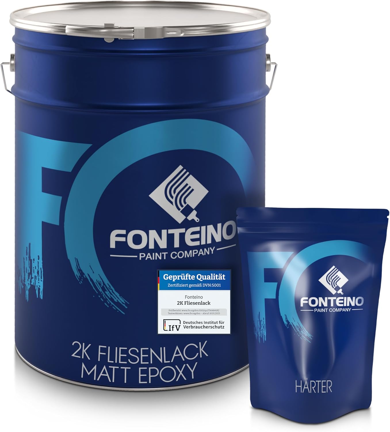 Fliesenlack Lichtgrau matt, 2.5 kg (1er Pack) Lichtgrau ähnl. RAL 7035