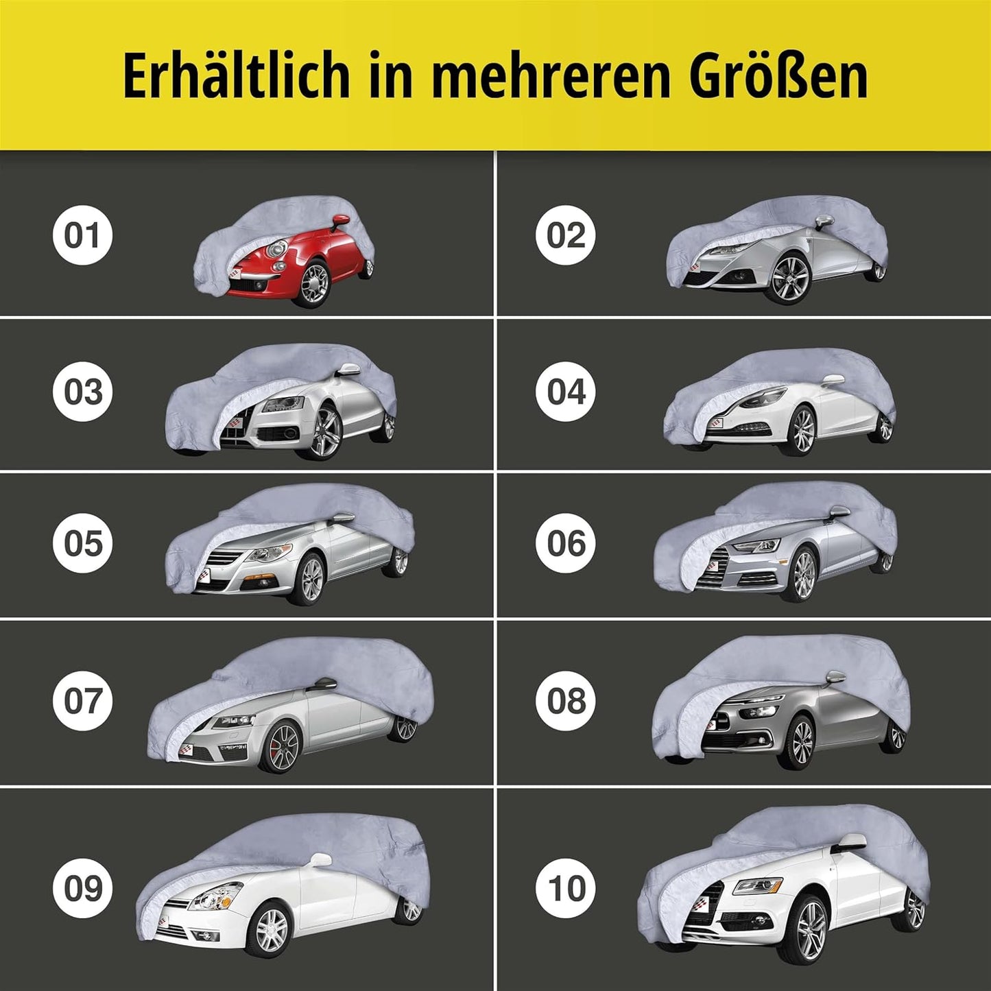Autoabdeckplane All-Weather 2, Größe 2: 3,9x1,7x1,6m (LxBxH)