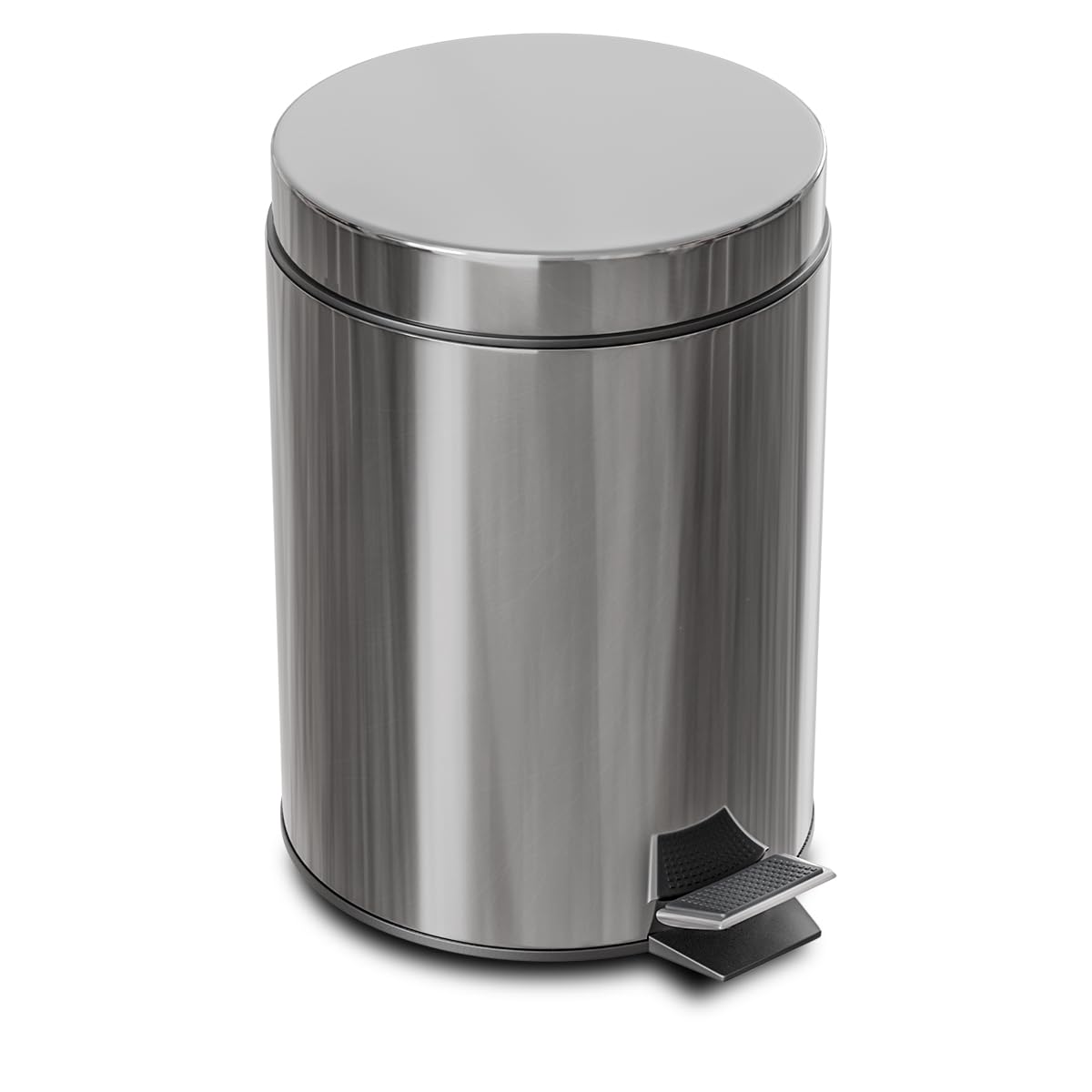 Mülleimer mit Pedal und Innenbehälter 12L, Edelstahl, 12 L
