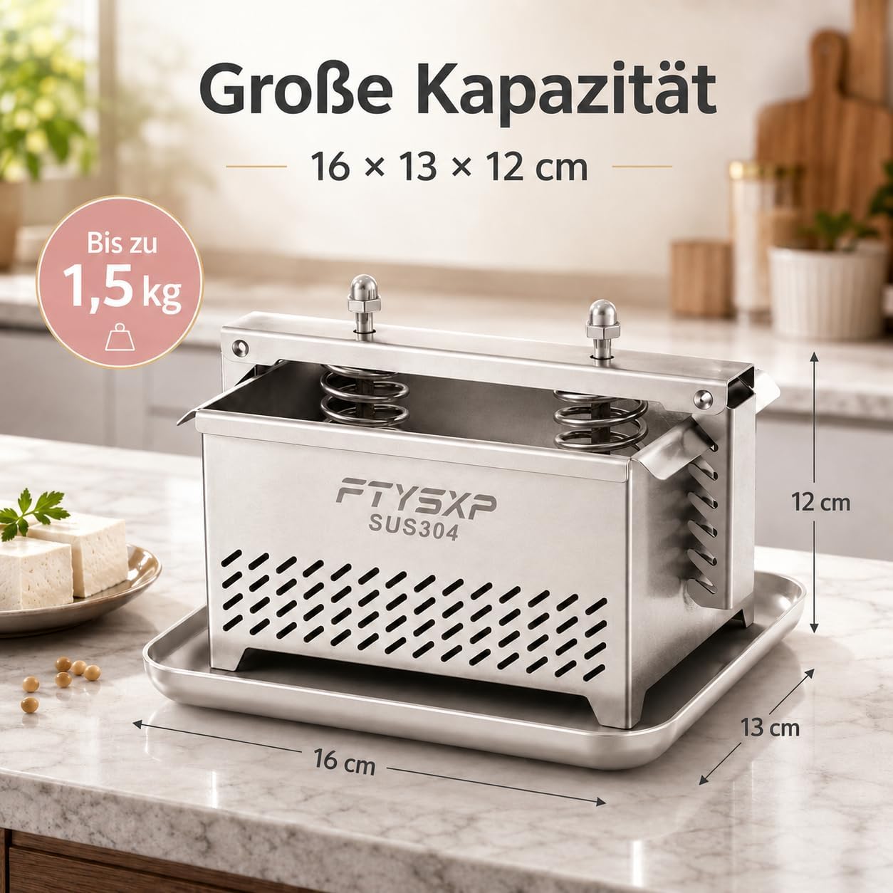 Tofupresse mit verstellbarem Druck, XL