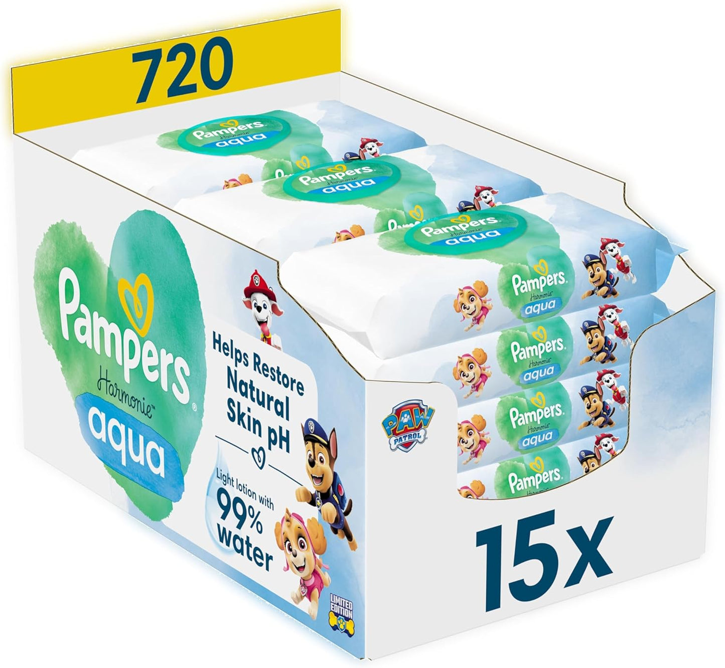 Feuchttücher Harmonie Aqua, 1 stück (720er Pack)