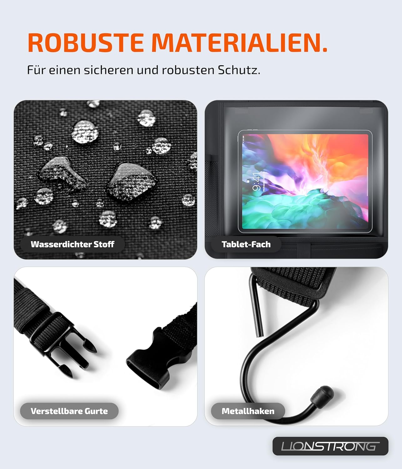 2er Set Rücksitz-Organiser, Tablet-fach 2 Stück