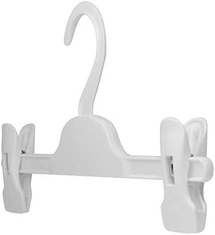 20er-Set Kleiderbügel mit Clips für Babykleidung, M Weiß