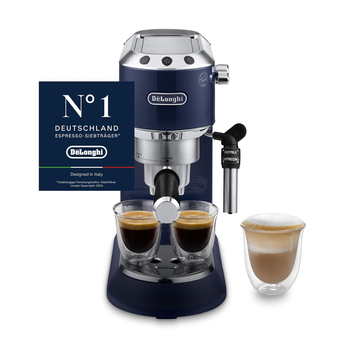 Dedica Style Espressomaschine mit Siebträger, Elektrisches Blau