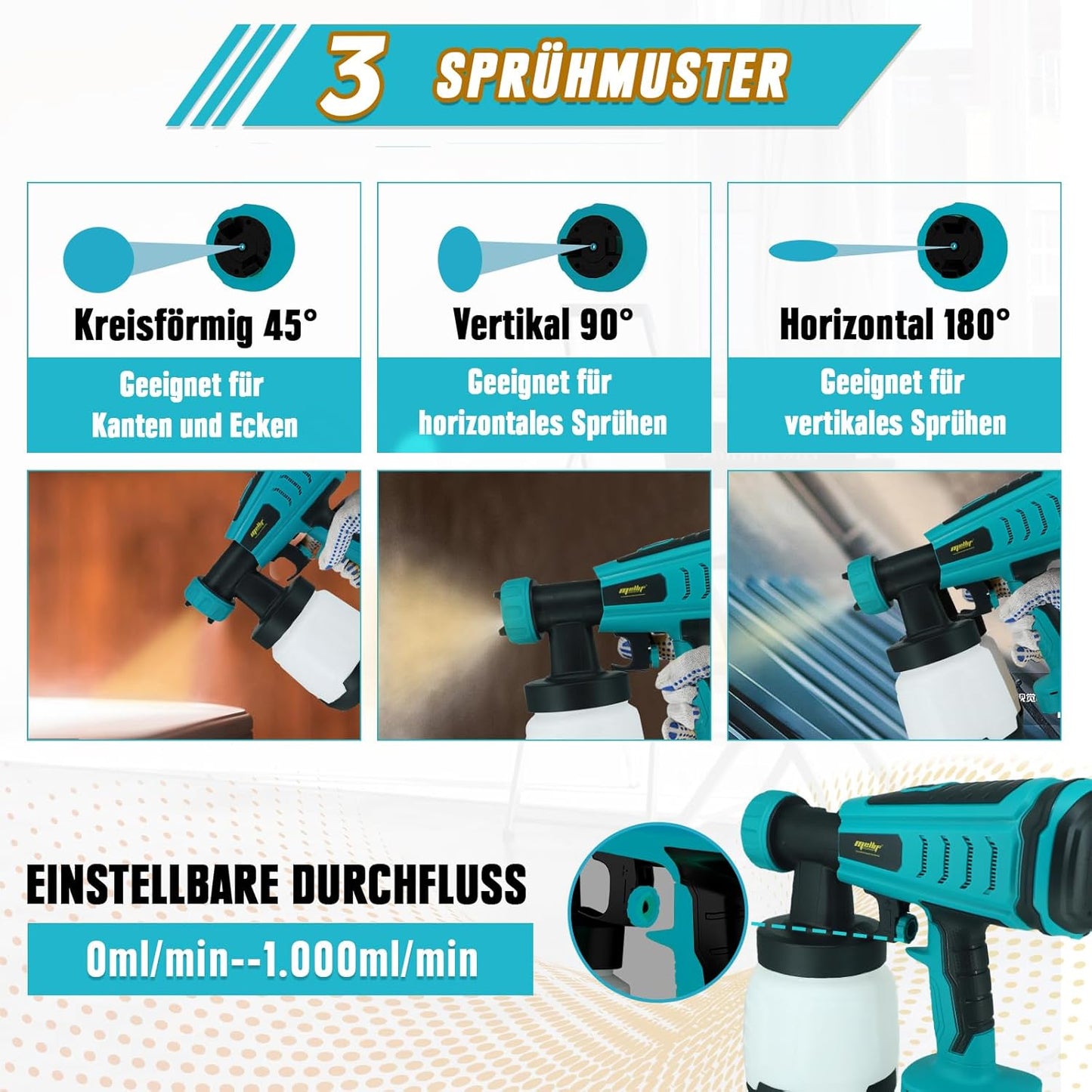 Akku Farbsprühsystem, Blau