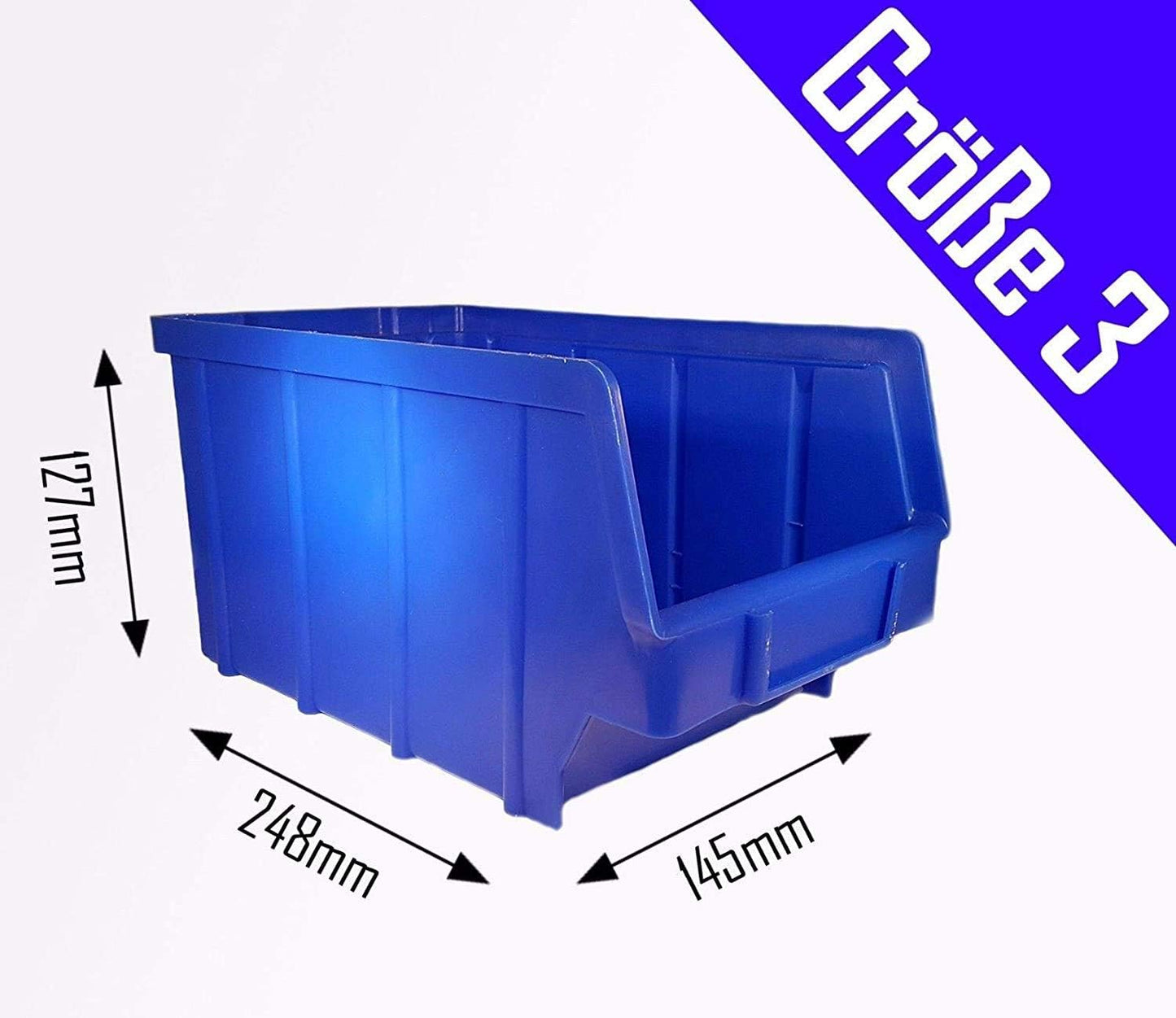 26-teiliges Stapelboxen-Set mit Schildcheneinschub, Gr. 3