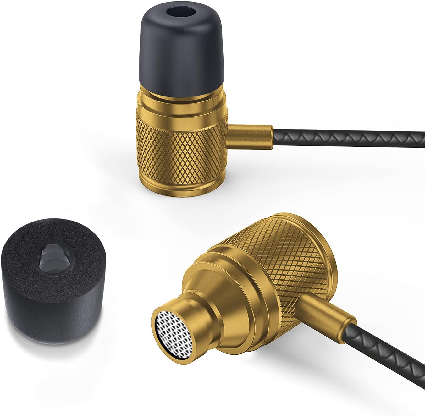 In-Ear Kopfhörer mit Mikrofon und Memory Foam, 3.5 mm Gold