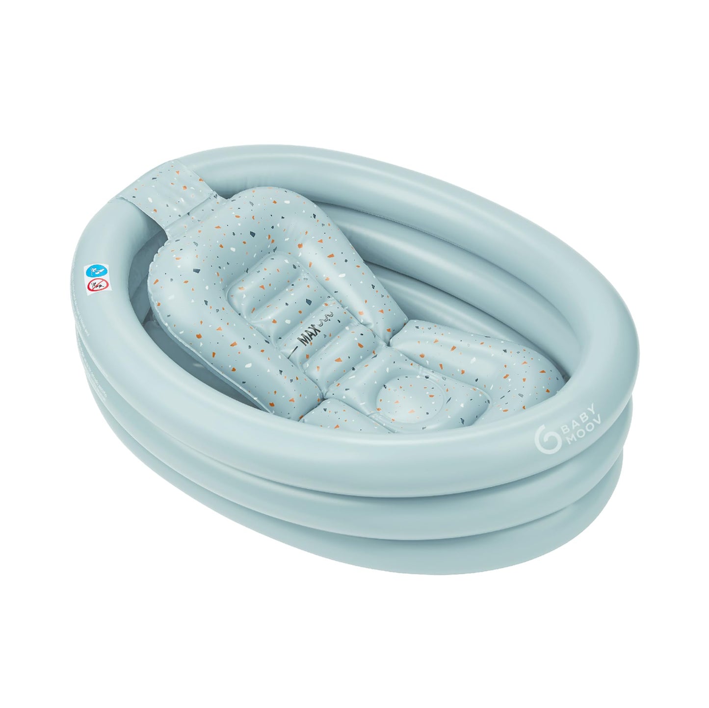 Aufblasbare Babybadewanne mit Neugeboreneneinsatz, Aqua Dots