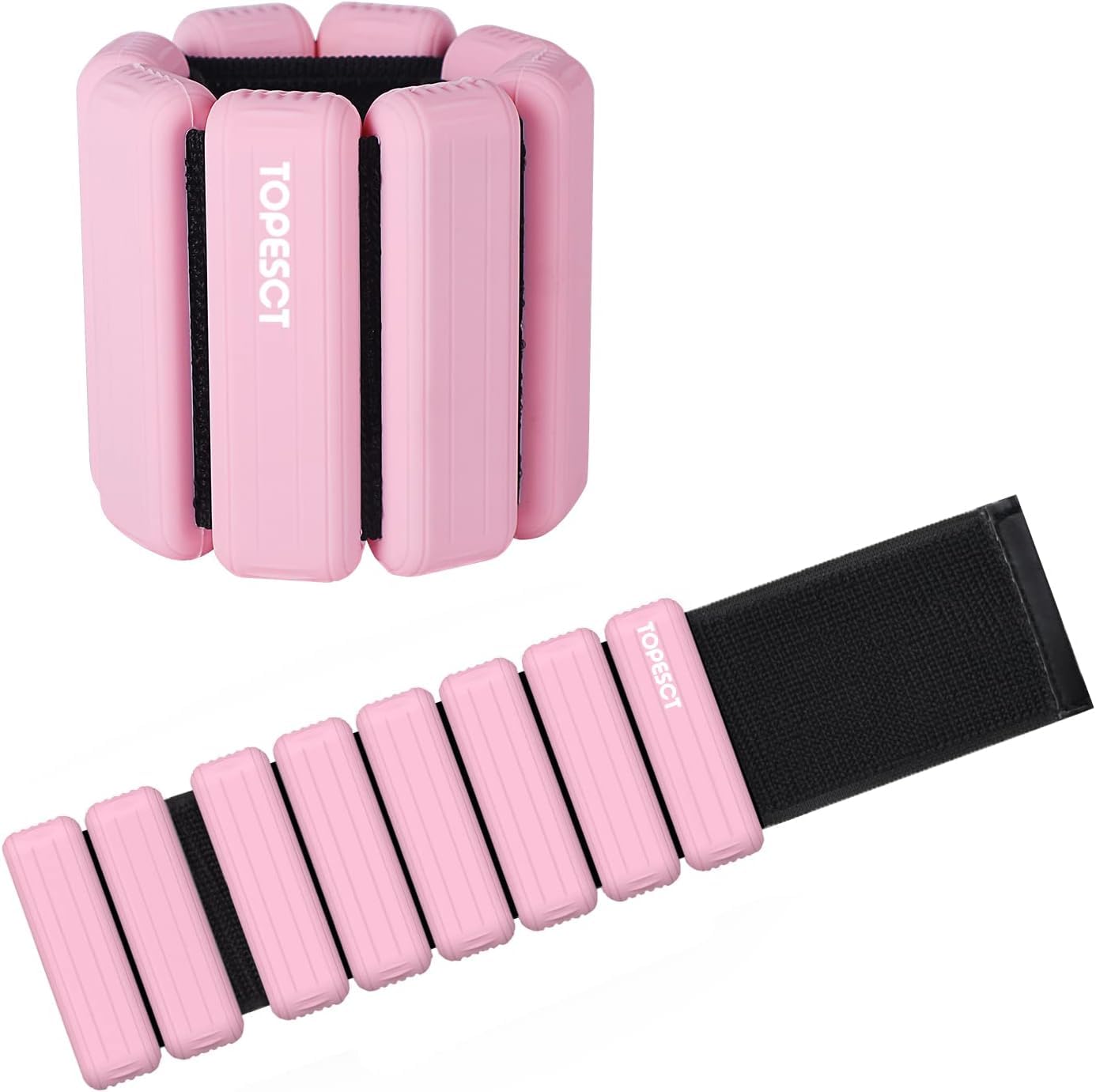 Verstellbare Handgelenk- und Knöchelgewichte, 2er-Set je 0,5 kg, 2lb/each Rosa