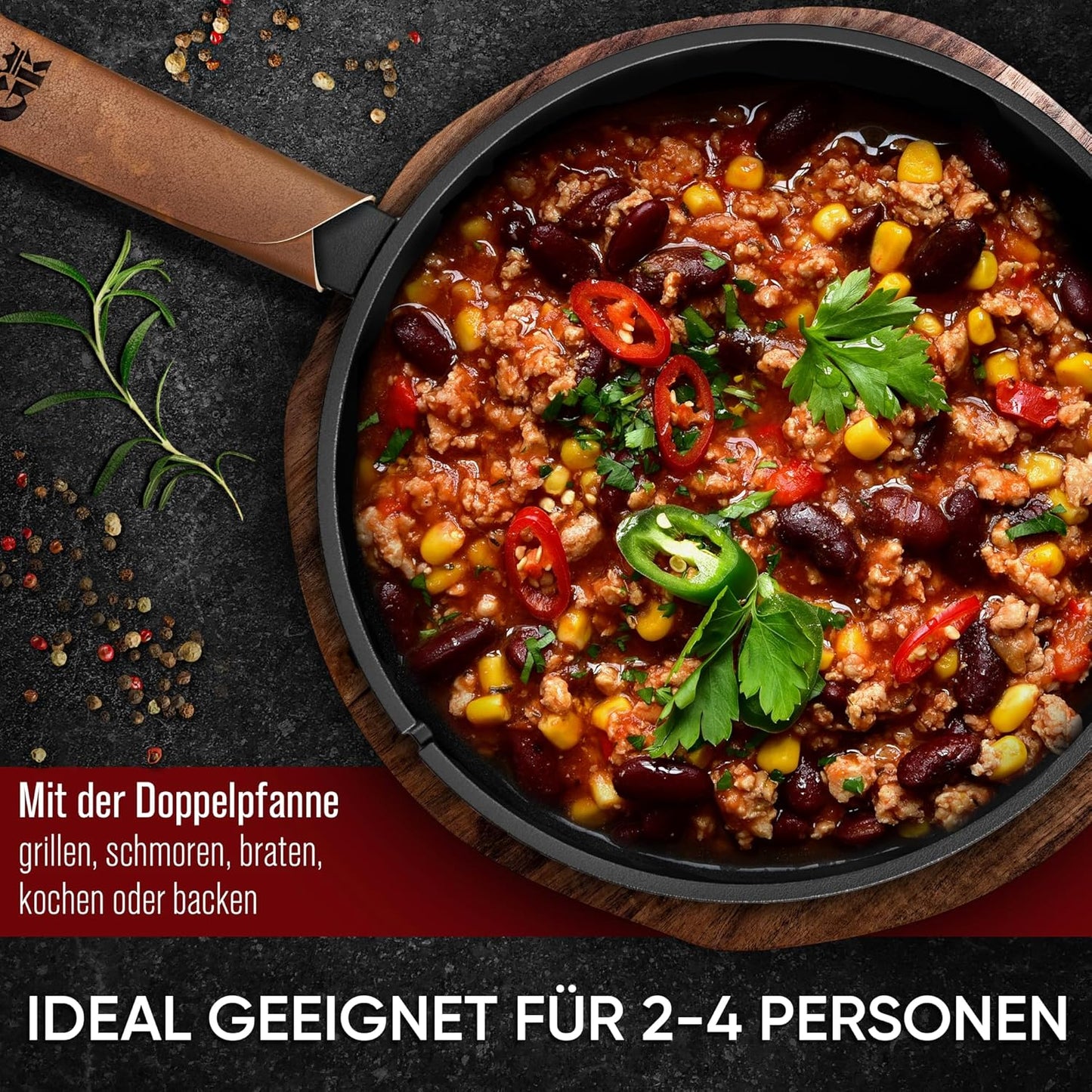 Dutch Oven Set, 2in1 Pfanne