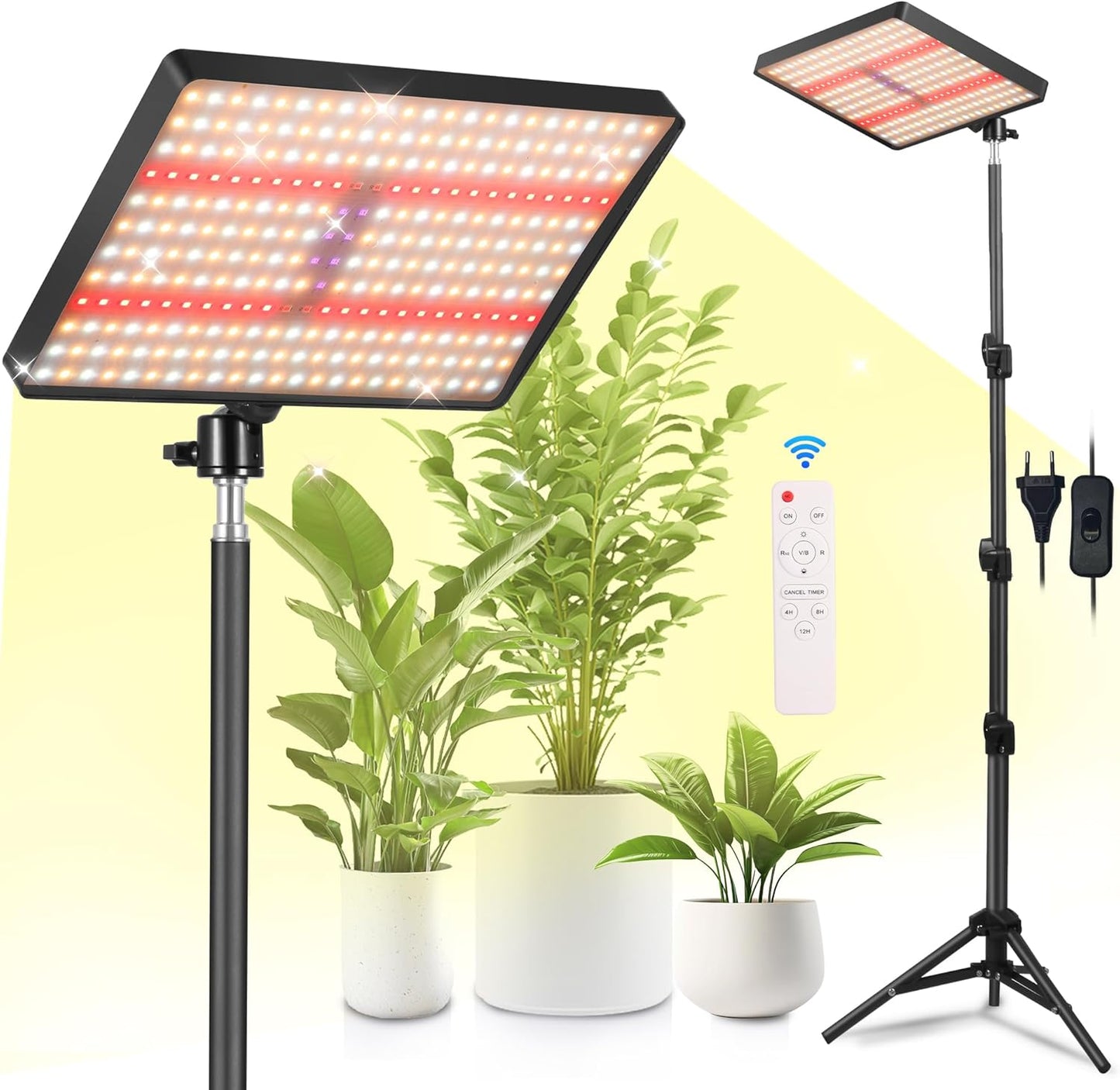 LED Pflanzenlampe mit Ständer und Timer (Vollspektrum), Vollspektrum