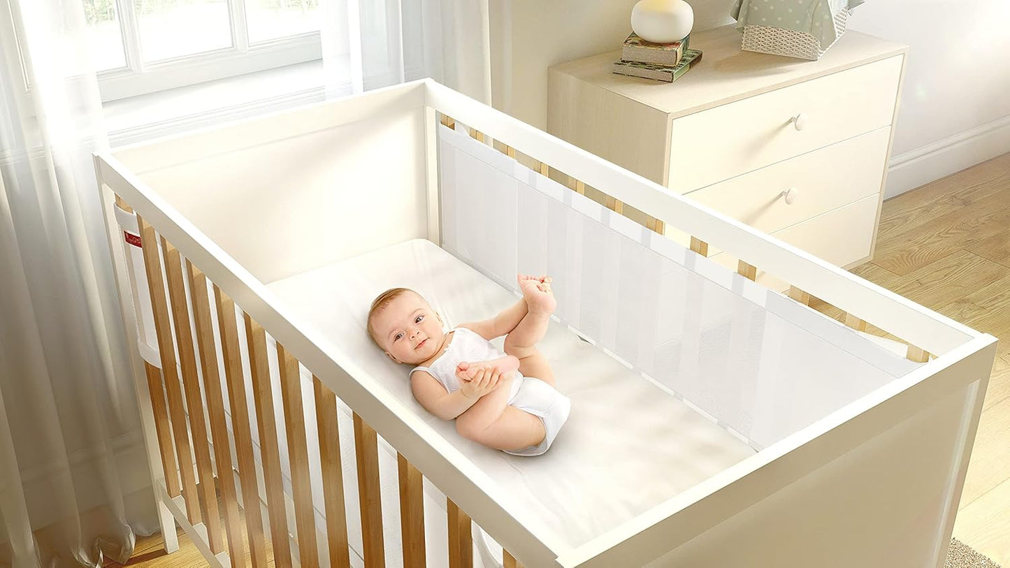 Airflow Mesh Nestchen für Kinderbetten (zweiseitig), Weiss