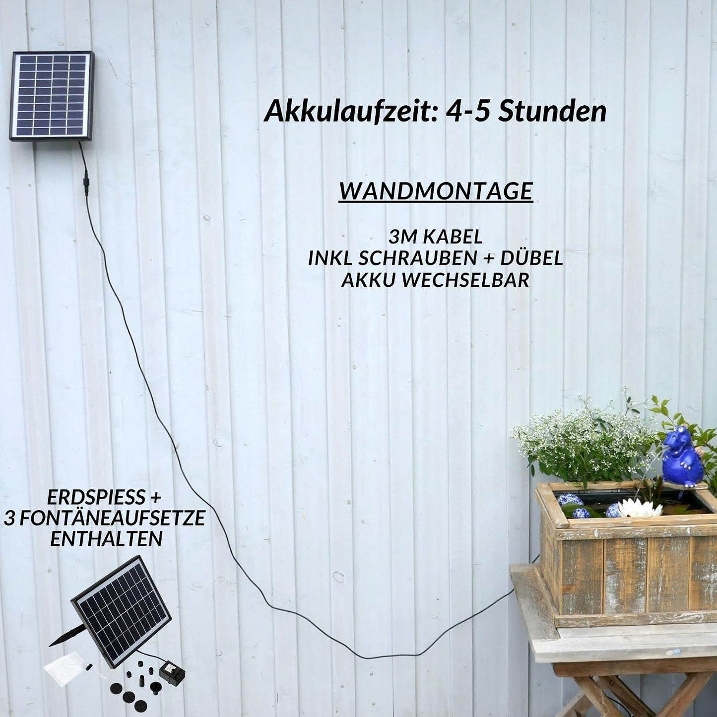 Solar-Wasserspeier Frosch