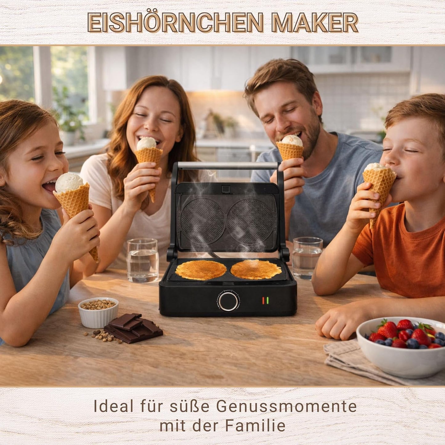 SM-1000W Eiswaffel- und Hörnchen-Maker