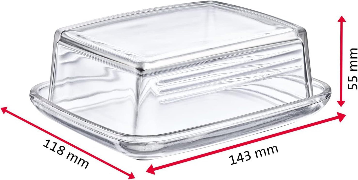 2-teiliges Butterdosen-Set, 208522E3, Glas Set 2tlg.