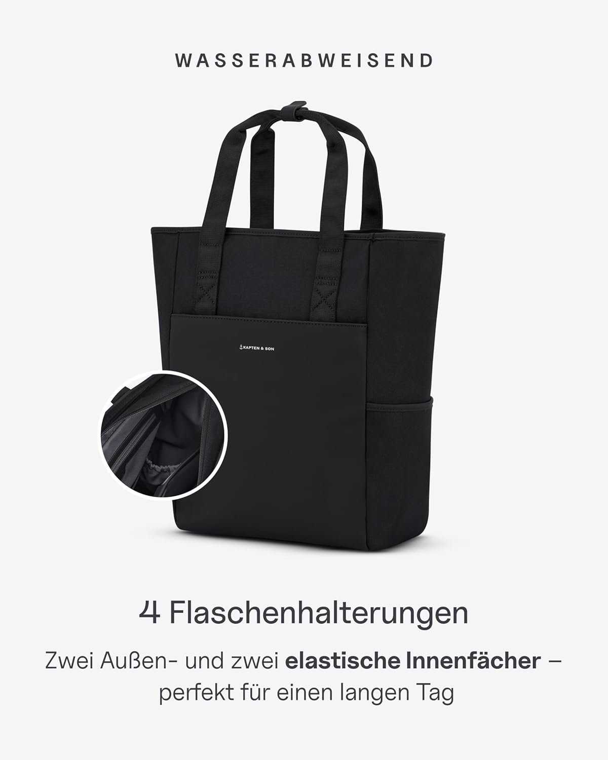 2in1 Wickelrucksack & Wickeltasche Set Lindby, All Black Diaper Set