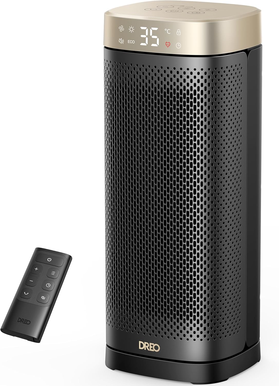 Solaris Slim H2 Heizlüfter mit Thermostat, Gold