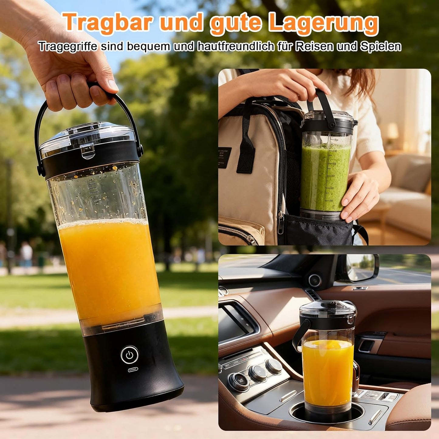 Tragbarer Mixer, Schwarz