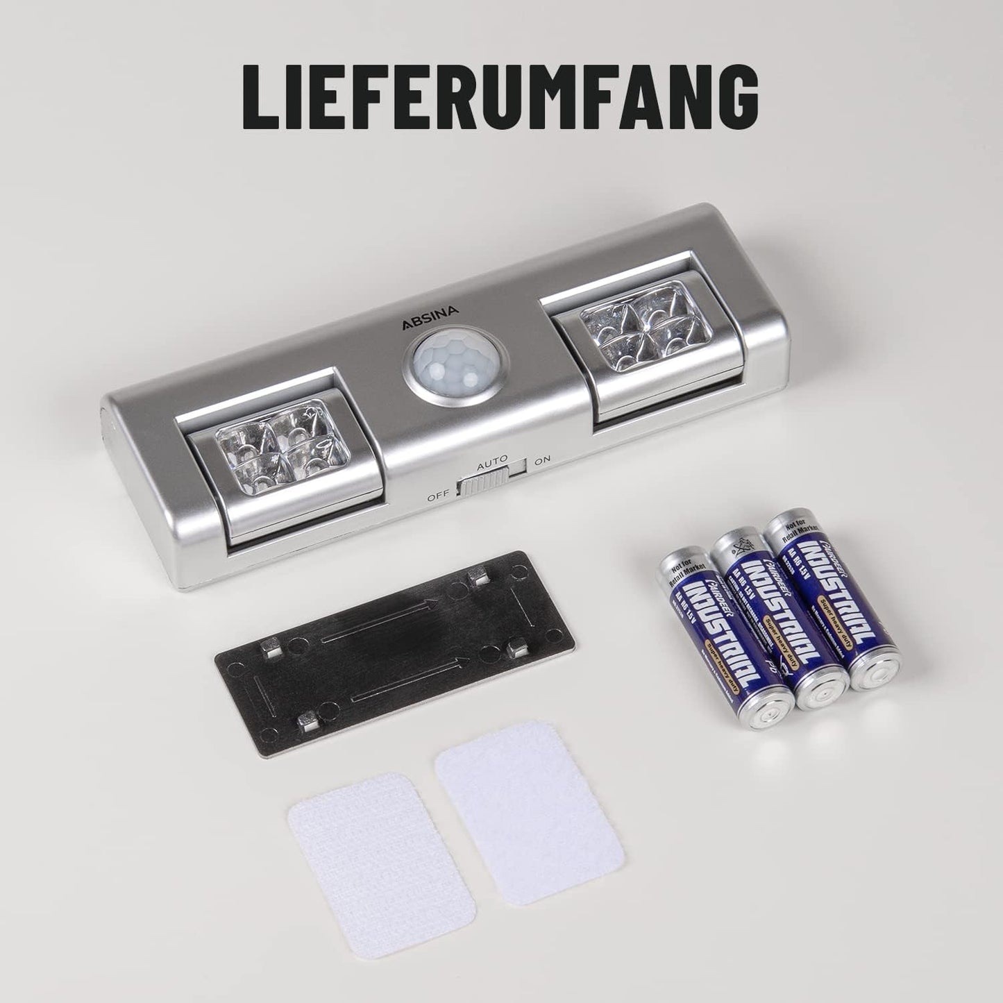 3x LED-Lichtleisten mit Bewegungsmelder, 3er Pack