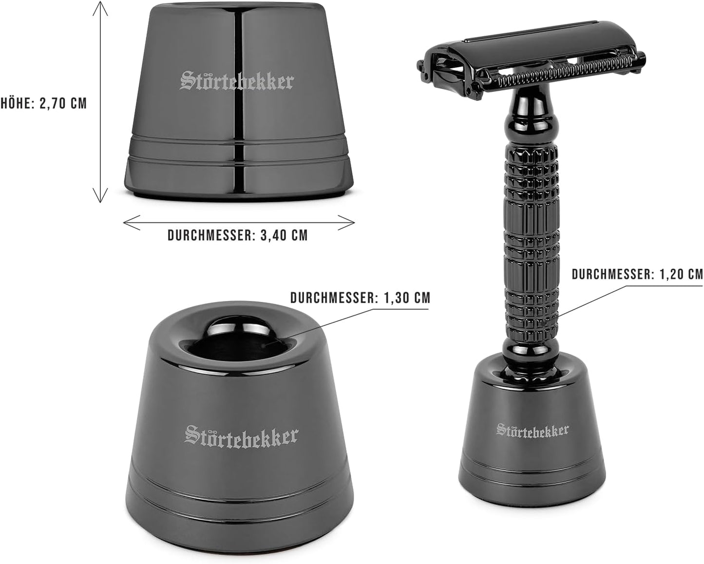 Rasierset, Schwarz