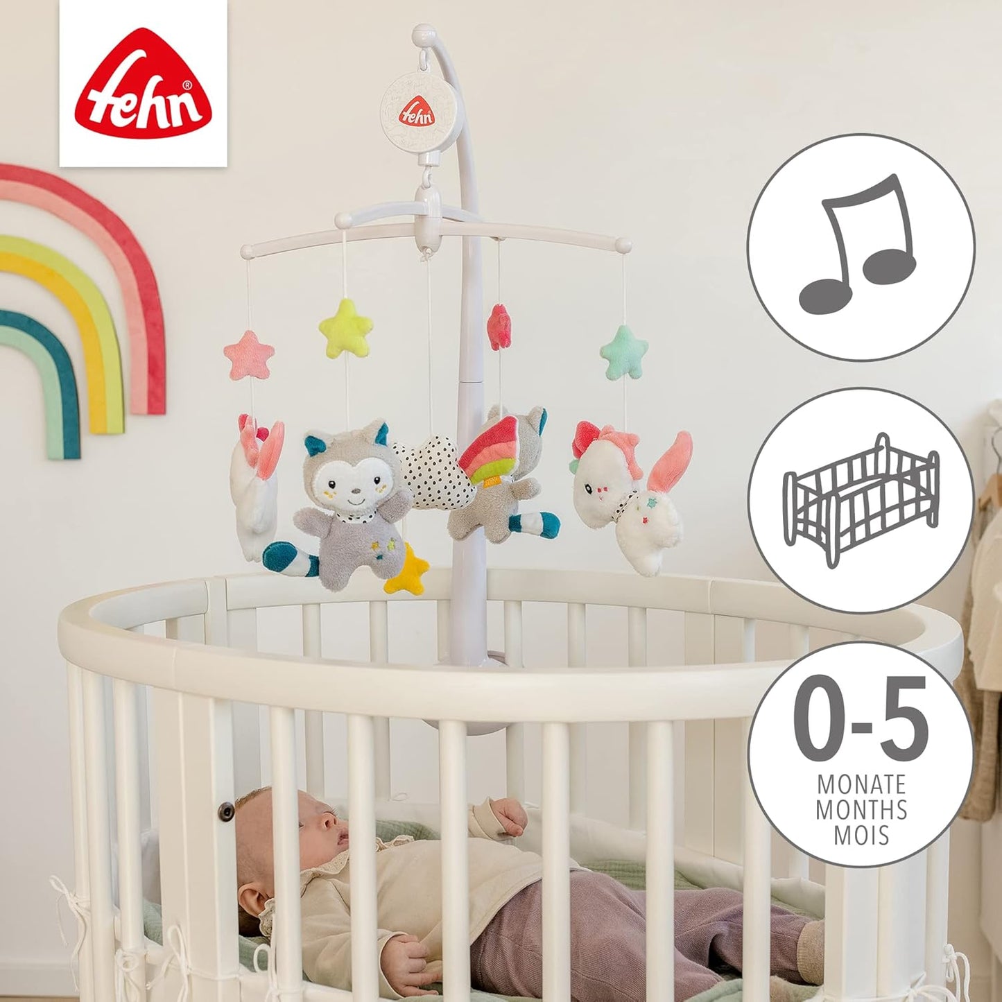 Musik-Mobile mit Spieluhr für Babys, Aiko & Yuki