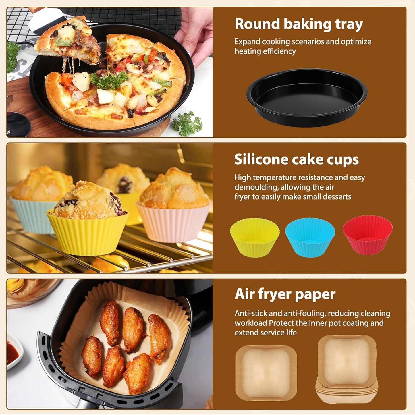 12-teiliges Airfryer Zubehör-Set für Philips Airfryer 2000 Series