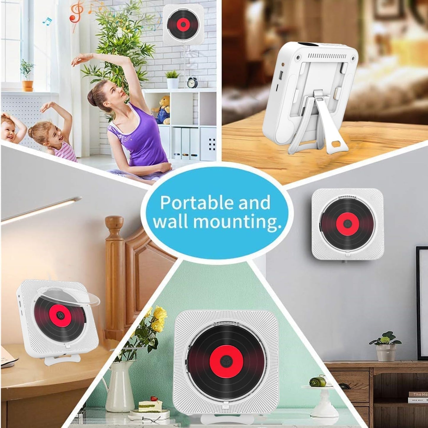 CD-Player mit Bluetooth, Weiss