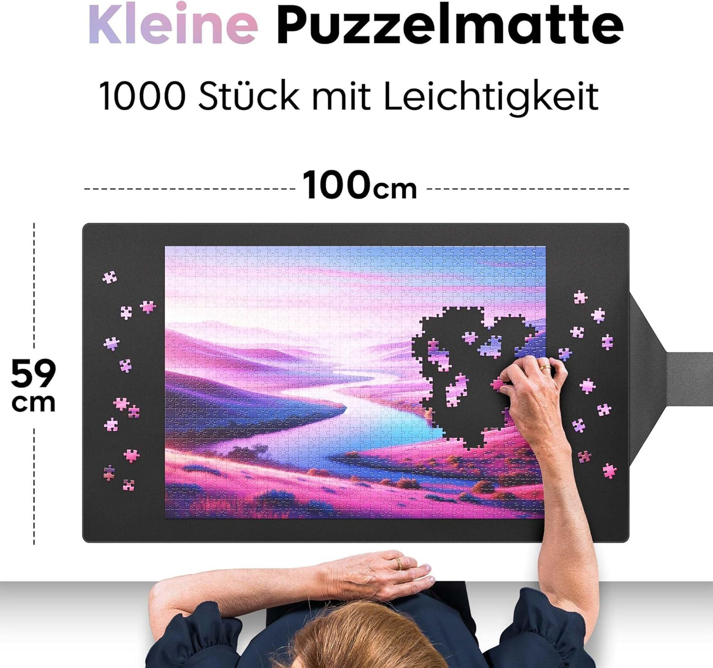 Puzzlematte für bis zu 1000 Teile, Gift 1000