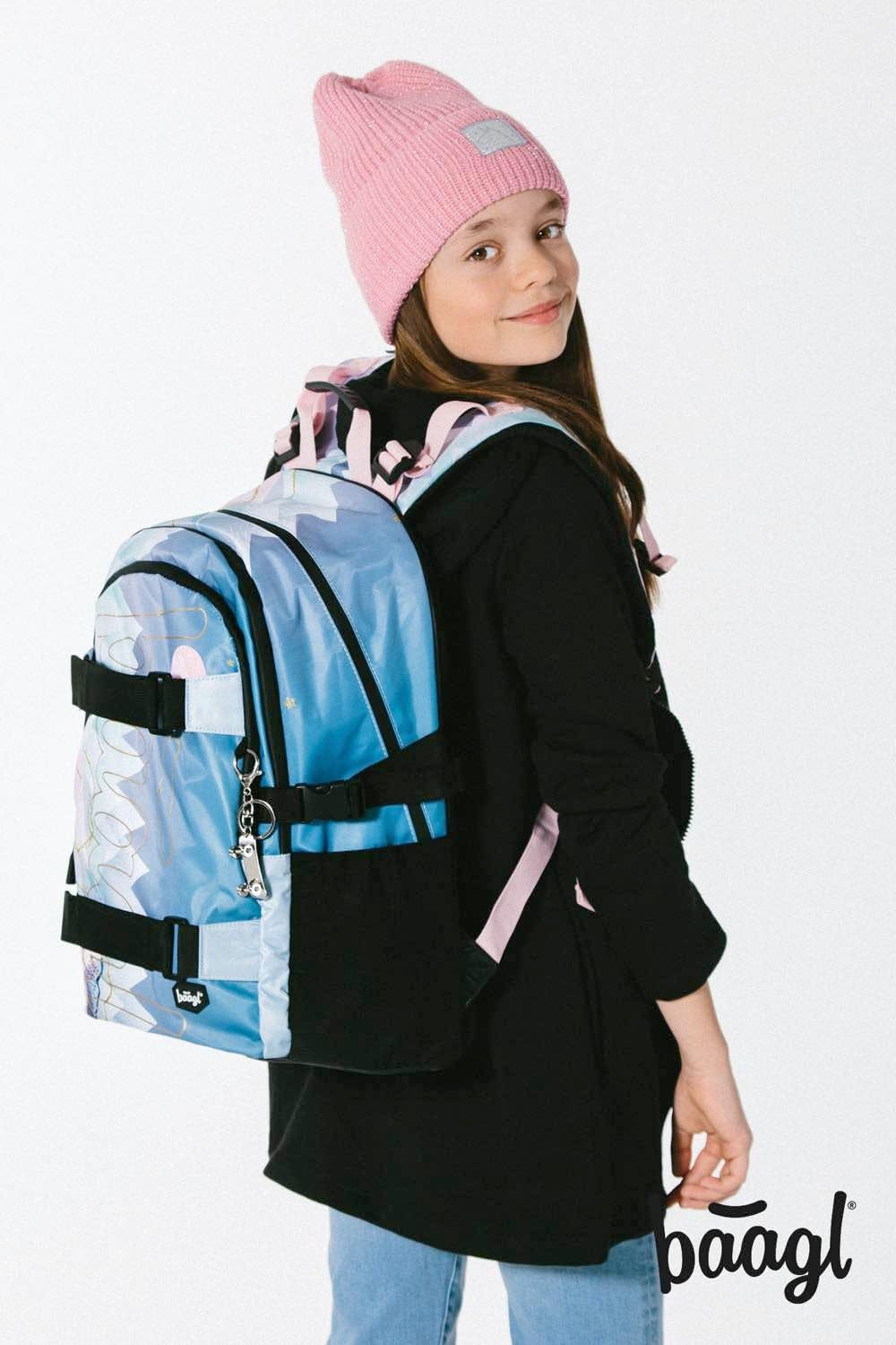 Schulrucksack-Set 3-teilig für Grundschule (ab 3. Klasse), Skate Moon